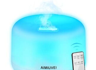 Humidificadores Para Habitaciones – MEJORES Productos Aimiuvei 500ml Humidificador Aromaterapia Ultrasonico Con Mando A Distancia, Difusor De Aceites Esenciales Aromaterapia Ultra Silencioso, Apagado Automático Y 7 Luces Led Humidificador Para Bebes Etc