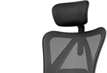 Silla ergonómica de oficina 【Mejores opiniones】 SIHOO Silla Ergonómica de Oficina, Silla de Escritorio con Soporte Lumbar Ajustables, Reposacabezas y Apoyabrazos, Malla Giratoria, Mecanismo de Inclinación, Carga máxima de 150 kg/ 330LB