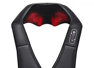 Masajeador de espalda para mujer 【Mejores opiniones】 Masajeador de Cuello y Hombros Básico Shiatsu Masajeador Cervical con 3D Rotación y Función de Calor para Relajación de Fatiga en Casa, Oficina o Coche