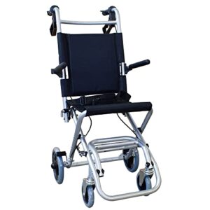 Mobiclinic, Silla de ruedas de tránsito, Neptuno, Aluminio, Plegable, Freno en manetas, Marca Española, Reposapiés plegables, Reposabrazos abatibles, Ligera, Cinturón seguridad, Ergonómica