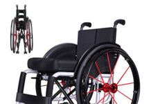 Silla de ruedas ligera 【Mejores opiniones】 Silla De Ruedas Deportiva Discapacitados Silla De Ruedas Manual Plegable Ligera AleacióN De Aluminio Manual Silla De Ruedas Deportiva Y De Ocio Negro/Blanco