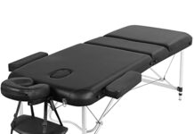 Camilla de masajes de aluminio 【Mejores opiniones】 Yaheetech 3 Zonas Camilla Masaje Plegable 213 x 70cm con Bolsa de Transporte Mesa de Masaje Estetica Portátil Profesional Altura Ajustale