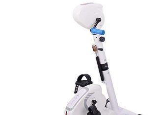 Bicicleta estática para recuperación de rodilla 【Mejores opiniones】 Ejercitador de Pedal eléctrico para Ejercicios de recuperación de piernas, Brazos y Rodillas con Monitor LCD y Control Remoto, Bicicleta estática y ejercitador de Pedales para discapacitados