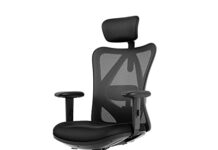 Silla ergonómica de escritorio 【Mejores opiniones】 SIHOO Silla Ergonómica de Oficina, Silla de Escritorio con Soporte Lumbar Ajustables, Reposacabezas y Apoyabrazos, Malla Giratoria, Mecanismo de Inclinación, Carga máxima de 150 kg/ 330LB