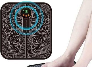 Masajeador de piernas 【Mejores opiniones】 Masajeador de Pies Eléctrico,masajeador de pies,8 modos,19 niveles de intensidad,alivia la rigidez,Aliviar Dolor Cansadas Mejorar la Circulación Sanguínea(recargable)