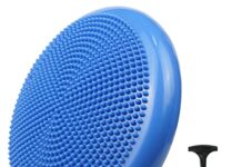 Cojín de Equilibrio para Entrenamiento de Core y Rehabilitación 【Mejores opiniones】 unycos - Cojín de Equilibrio y Yoga Antideslizante de 34 cm con Bombín de Aire, Propioceptivo e Hinchable, Soporte Lumbar, Semi Esfera Bosu para Fitness, Pilates y Rehabilitación (Azul)