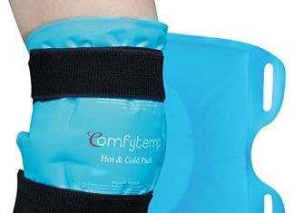 Soporte de Rodilla para Terapia de Frío y Calor 【Mejores opiniones】 Comfytemp Bolsa Hielo para Aliviar el Dolor de Rodilla, Gel para Lesiones, Terapia de Frío y Calor para Piernas, Cirugía de Reemplazo de Rodilla, Artritis Contusiones Esguinces