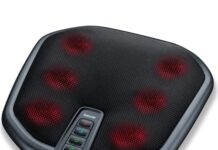 Aparato de Masaje para Alivio de Tensión en los Pies 【Mejores opiniones】 Beurer FM 70 Aparato de masaje Shiatsu para pies y espalda, masaje relajante con función de calor conmutable para aliviar la tensión, material agradable, con función de desconexión automática