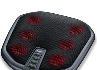 Aparato de Masaje para Alivio de Tensión en los Pies 【Mejores opiniones】 Beurer FM 70 Aparato de masaje Shiatsu para pies y espalda, masaje relajante con función de calor conmutable para aliviar la tensión, material agradable, con función de desconexión automática