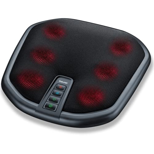 Beurer FM 70 Aparato de masaje Shiatsu para pies y espalda, masaje relajante con función de calor conmutable para aliviar la tensión, material agradable, con función de desconexión automática