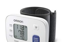 Monitor de Presión Arterial de Muñeca 【Mejores opiniones】 OMRON RS1 Monitor automático de presión arterial de muñeca para uso doméstico o en movimiento: máquina de presión arterial clínicamente validada con manguito preformado de 13,5 a 21,5 cm