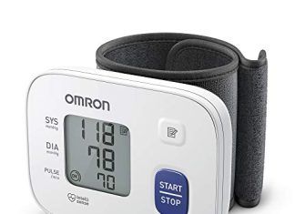 Monitor de Presión Arterial de Muñeca 【Mejores opiniones】 OMRON RS1 Monitor automático de presión arterial de muñeca para uso doméstico o en movimiento: máquina de presión arterial clínicamente validada con manguito preformado de 13,5 a 21,5 cm