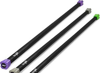 Barra de Pilates para Ejercicios de Estiramiento y Tonificación 【Mejores opiniones】 Yes4All RZP2 Barra de Ejercicio con Peso para Entrenamiento Corporal Total - Juego de 3 Barras con Peso de 10 LB, 15 LB, 20 LB - Ideal para Fisioterapia, aeróbic y Yoga