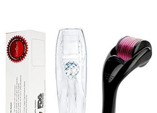 Kit de Derma Roller para Tratamiento Facial y Regeneración de la Piel 【Mejores opiniones】 Aufgeld AG540 Titanium Microneedle 1.0mm Derma Roller Skin Care for Face Facial Wrinkles Hair Loss Stretch Marks Hair Regrowth Micro Needles Professional Microneedling Derma Needling