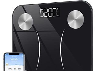 Báscula Digital Inteligente con Análisis de Composición Corporal 【Mejores opiniones】 Báscula Grasa Corporal Bluetooth, INSMART Báscula Baño Digital con APP Inteligente, 13 Monitores de Composición Corporal, para Andriod y iOS, 180kg Negro