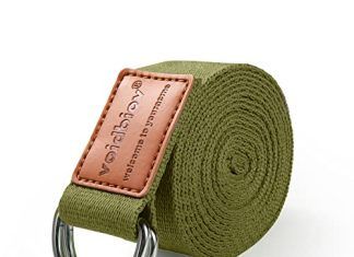 Cinturón de Yoga para Mejorar Flexibilidad y Posturas 【Mejores opiniones】 Correa de Estiramiento de Yoga 1.85-2.5M,de Cordones con Hebilla de Anillo en D de algodón Natural, Fija la Postura para Mejorar la flexibilidad del Cuerpo y Ayudar al Estiramiento Muscular