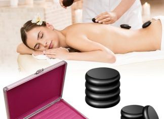 Set de Masaje con Piedras Calientes 【Mejores opiniones】 Hot Stone Massage Set, Kit de masaje con piedras calientes, dispositivo de calor con piedras calientes, piedras de masaje calientes hechas de basalto, para masajes, relajación, SPA(16 Stones)