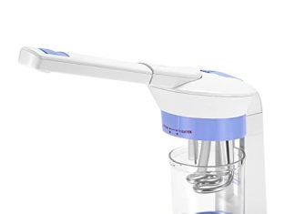 Sauna Facial con Vaporizador para Limpieza Profunda de la Piel 【Mejores opiniones】 Vaporizador Facial de Ozono 2 en 1, Vaporizador Facial de Spa con Sparyer de Iones para una Limpieza Profunda y Sauna Facial para el Cuidado de la Piel para el Hogar o en el (Enchufe UE 220V)