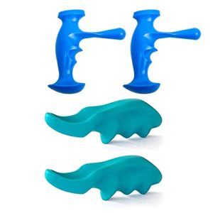 Herramienta de Masaje de Tejido Profundo,Forreen 4 Piezas Masajeador de Pulgar Plástico Acogedor Eficaz Durable Masajeador de Mano para Masaje Espalda Cuello Hombros Manos Pies
