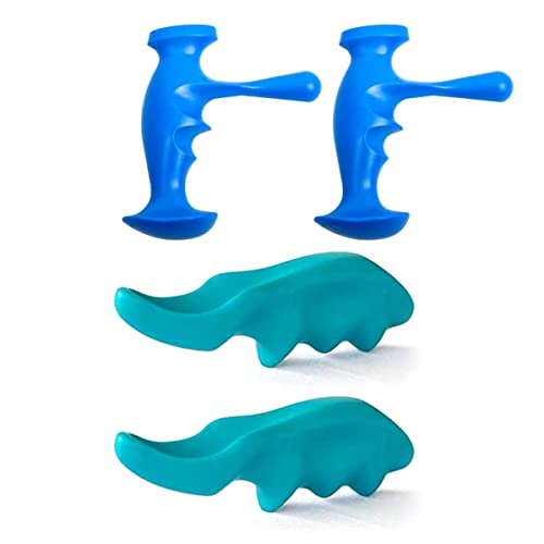 Herramienta de Masaje de Tejido Profundo,Forreen 4 Piezas Masajeador de Pulgar Plástico Acogedor Eficaz Durable Masajeador de Mano para Masaje Espalda Cuello Hombros Manos Pies
